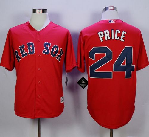 Red Sox #24 David Price Red New Cool Base Stitched MLB Jersey - Click Image to Close